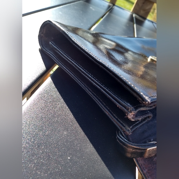 Vintage Jane Shilton Black Leather Purse Handbag, Shoulder Bag, Made in … - Picture 4 of 15